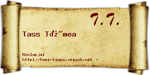 Tass Tímea névjegykártya