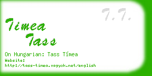 timea tass business card